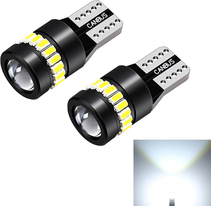 ZKFAR 2 PCS T10 LED Bulbs, 18SMD 3014 1SMD 3030 Chipset, 155 Lumens Super Bright Light 6500K White Light, Car LED Width Light Side Marker Light - Image 1